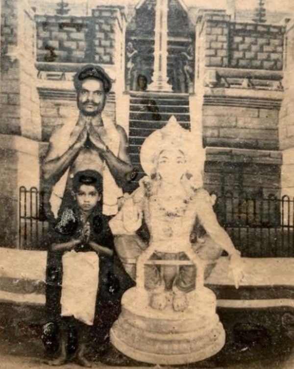 Sanal Kumar Sasidharan with his father as a child