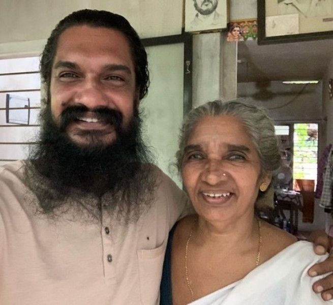 Sanal Kumar Sasidharan with his mother