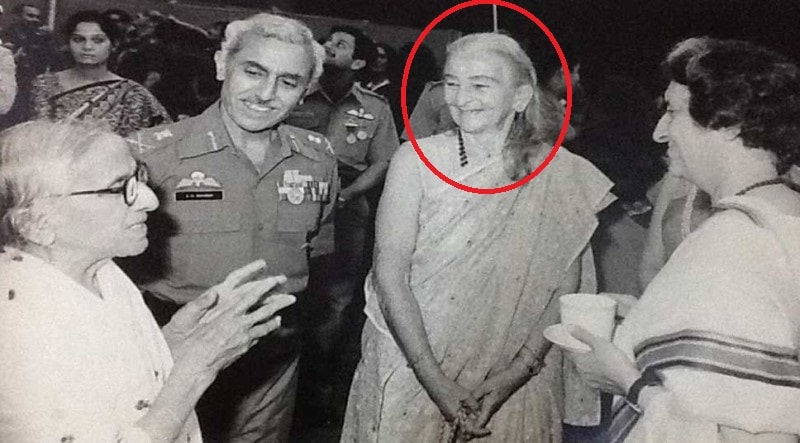 Savitri Khanolkar with Prime Minister Indira Gandhi