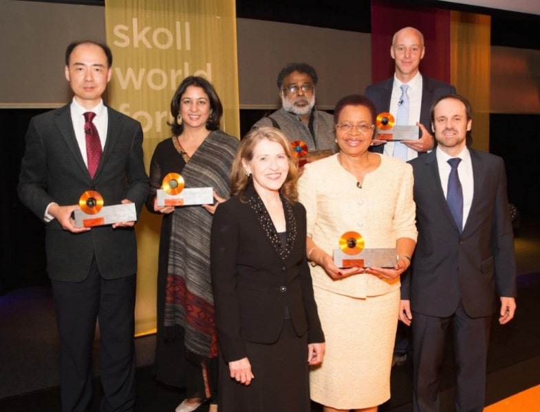 Safeena with Skoll Award for Social Entrepreneurship