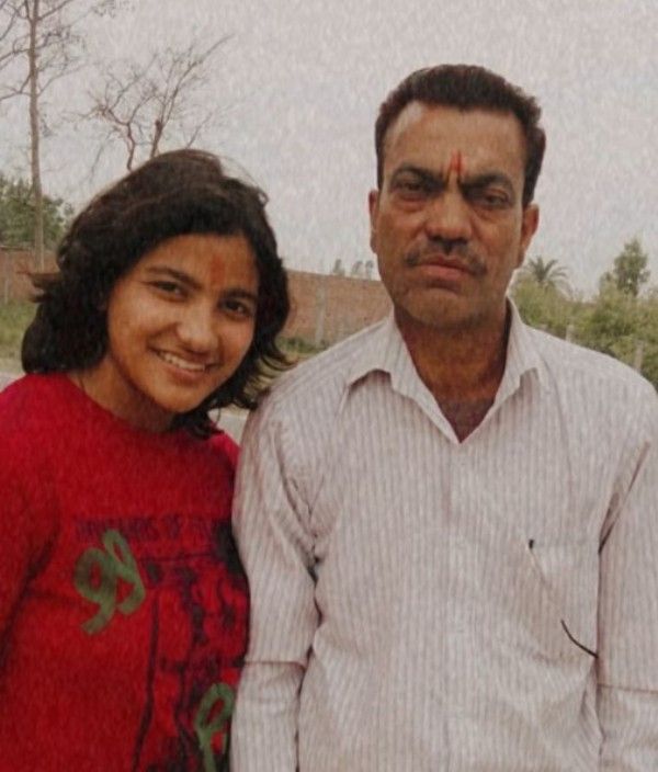 Sneh Rana with her father