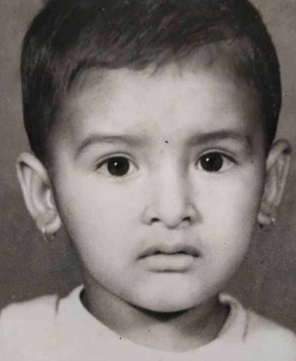 Childhood picture of Swapna Suman
