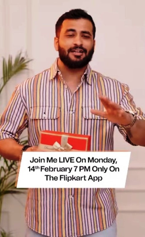 Tanish Ghorpade during live session on Flipkart app