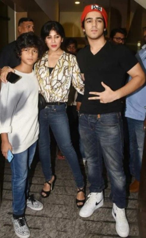 Warda Khan with her sons