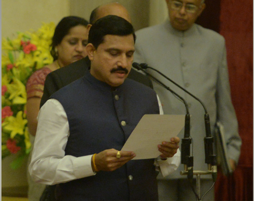 Y. S. Chowdary in an oath ceremony