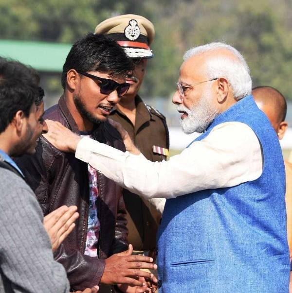 Abhay Sharma with PM Narendra Modi