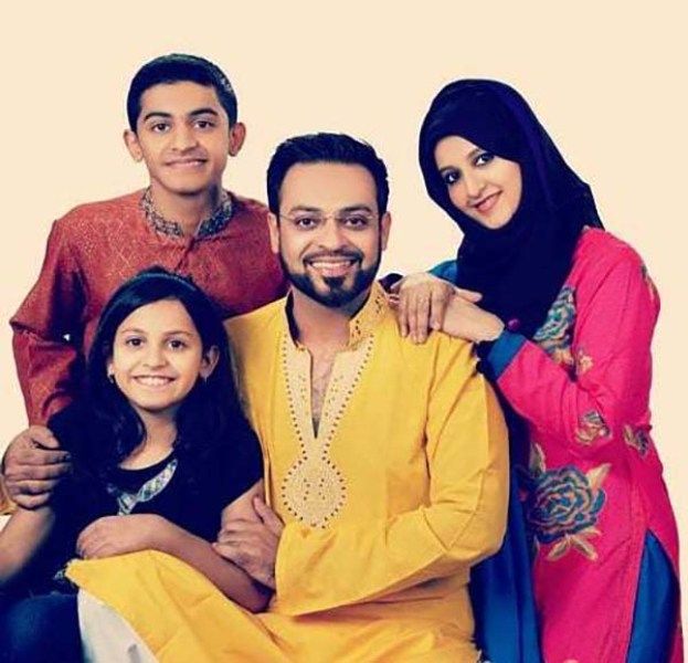 Ahmed Aamir with his family