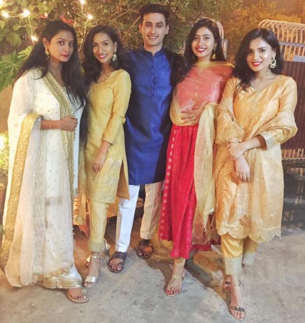 Ashlesha Rahule with her siblings