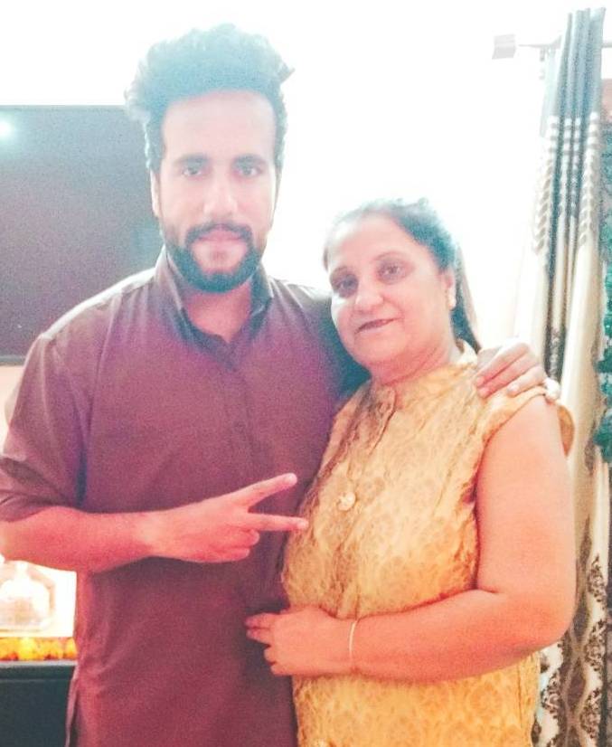 Ashu Ghai with his mother 