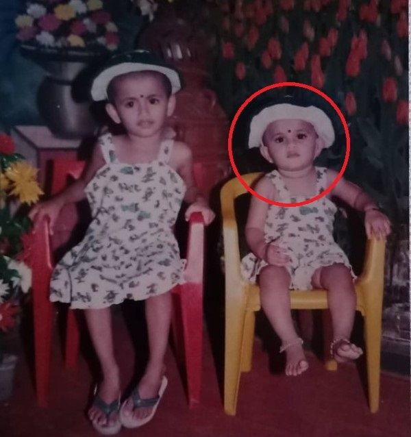 BVK Vagdevi as a child with her sister