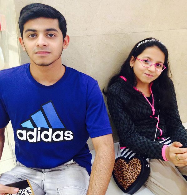 Duaa Aamir with her brother