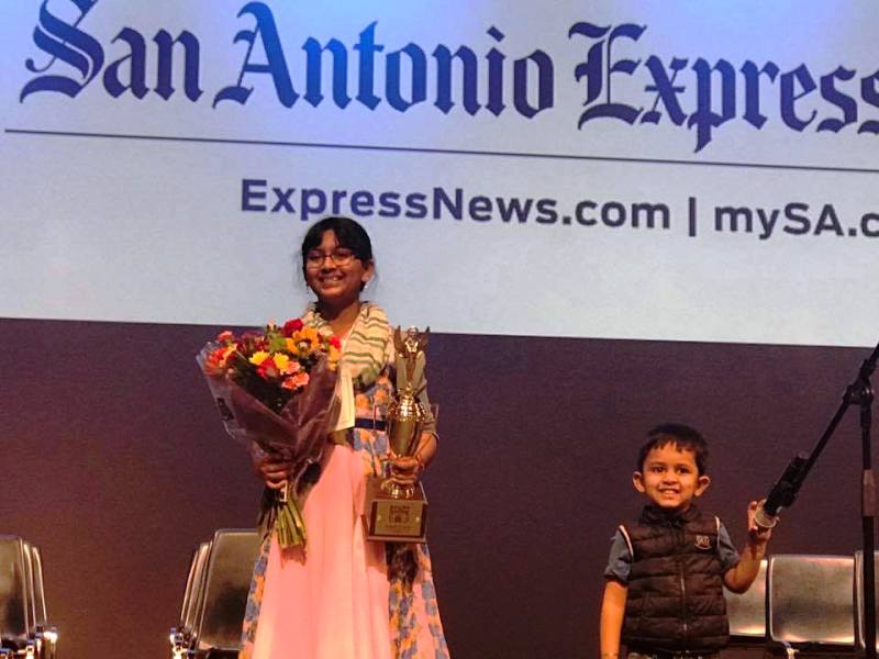 Harini Logan at San Antonio Express News Regional Spelling Bee (2019)