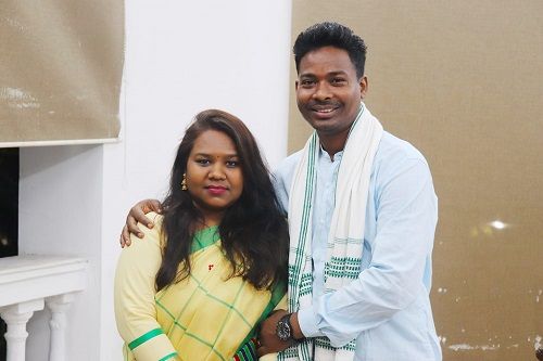 Itishree Murmu with her husband