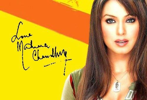 Mahima Chaudhary's autograph