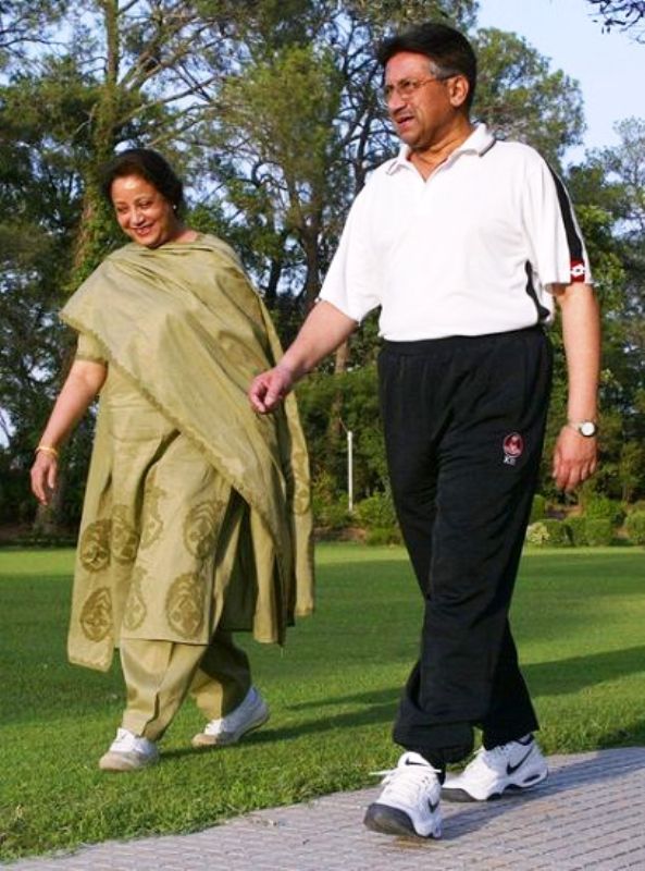 Pervez Musharraf and Sehba Musharraf, parents of Bilal Musharraf