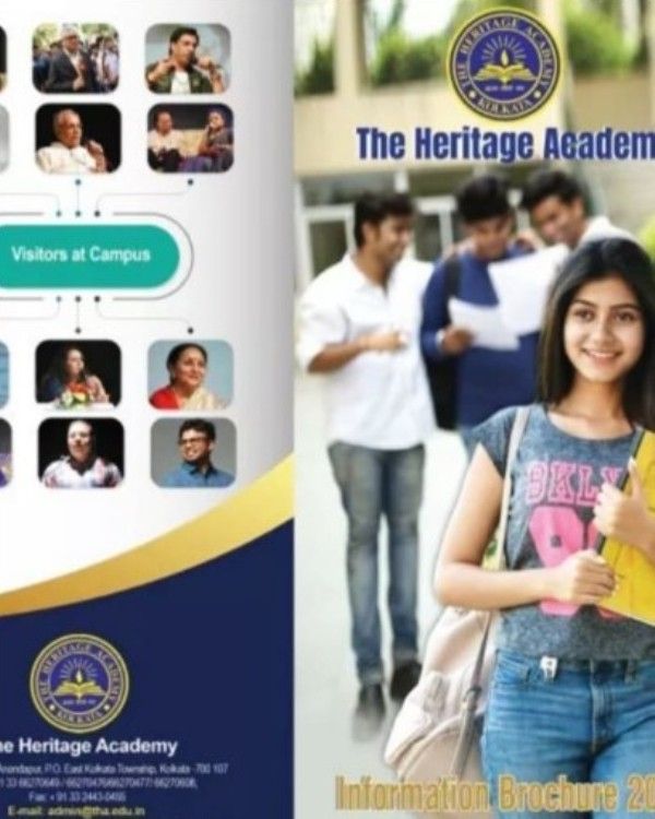 Prantika Das featured on the cover of her college brochure