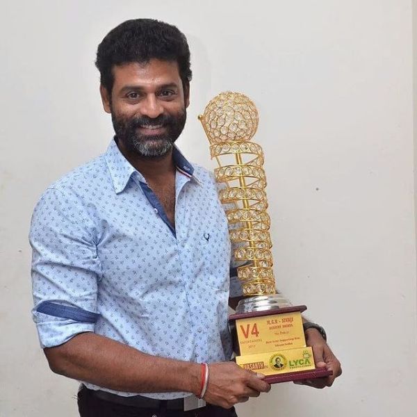 Prem Kumar awarded V4 MGR Sivaji Academy Award