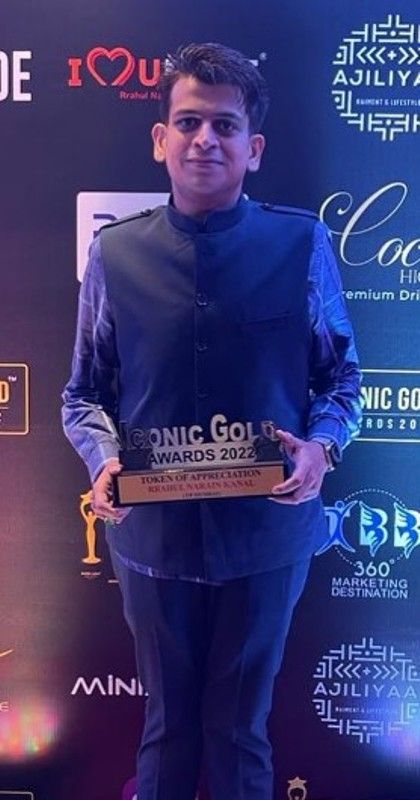 Rrahul Narain Kanal receives appreciation from the Iconic Gold Awards