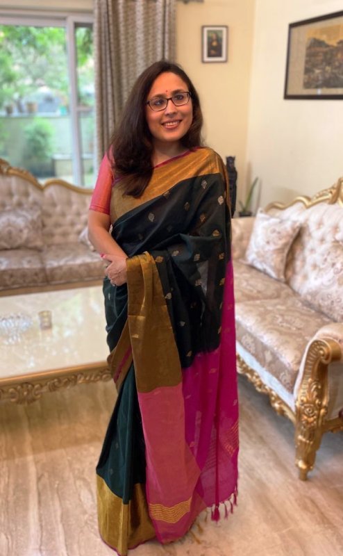 Radhika Gupta in a saree