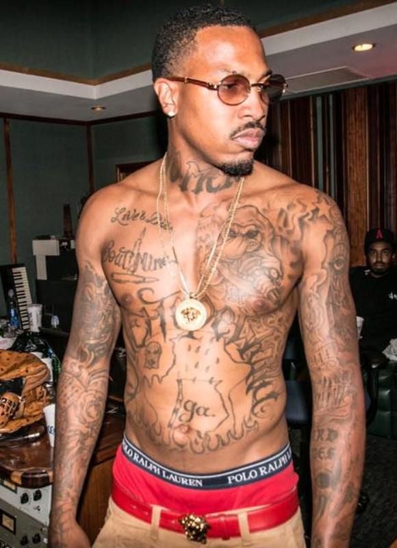 Tattoos of rapper Trouble