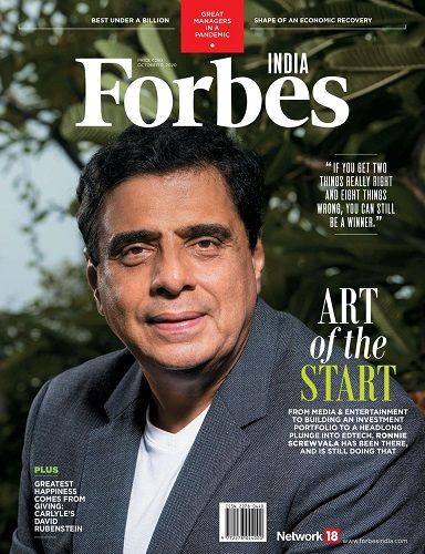 Ronnie Screwvala featued on the cover of Forbes