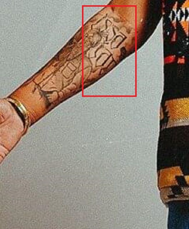 Sidhu Moosewala's arm tattoo