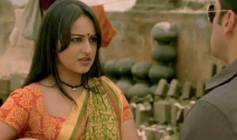 Sonakshi Sinha in a still from the movie Dabangg