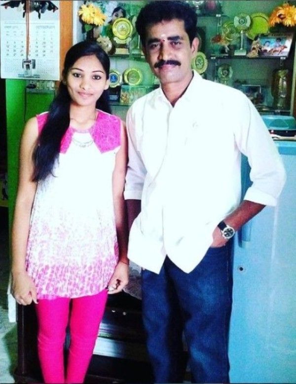 Swathi Sathish with her father
