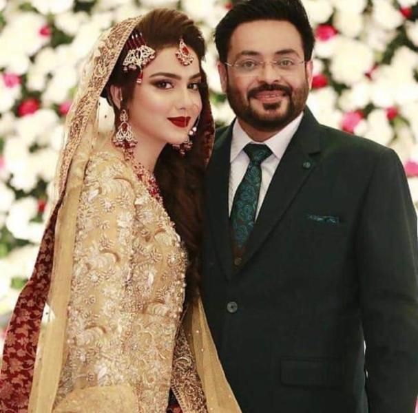 Syeda Tuba Anwar's and Aamir Liaquat Hussain's wedding picture