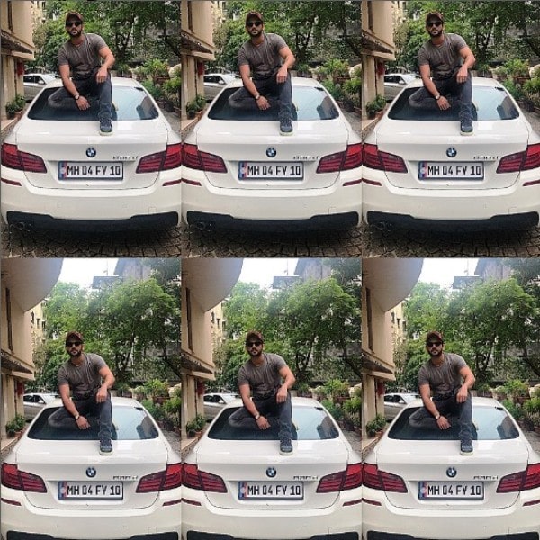 Zaheer Iqbal with his BMW