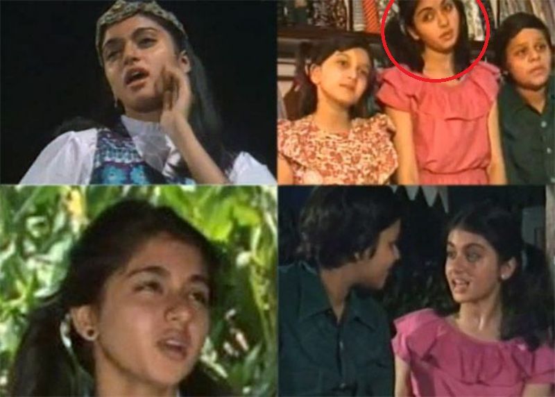A collage of Bhagyashree in the television show 'Kachchi Dhoop'