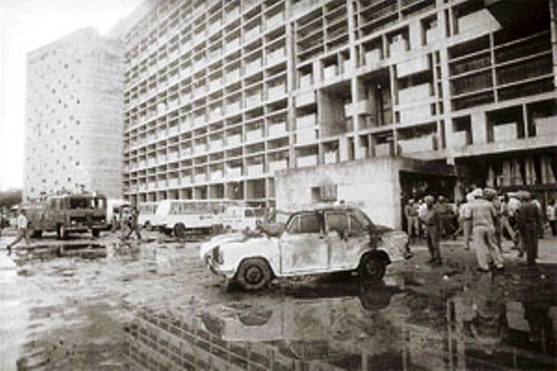 A picture of Secretariat Complex, Chandigarh, clicked on 31 August 1995 after the suicide bomber Dilawar Singh Babbar assassinated the CM Beant Singh