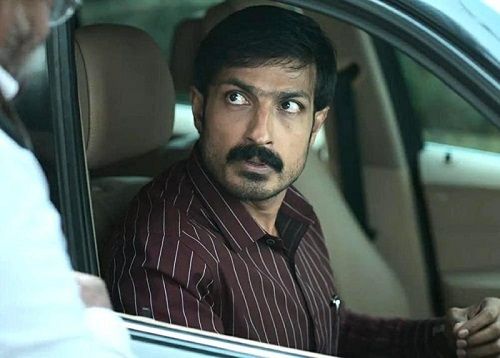 A still from Harish Uthaman as Trilok Vadde from the web series Suzhal- The Vortex