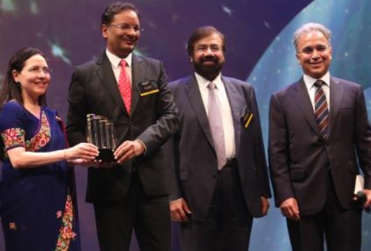 Ajay Singh while receiving the Entrepreneur of the Year award in 2017