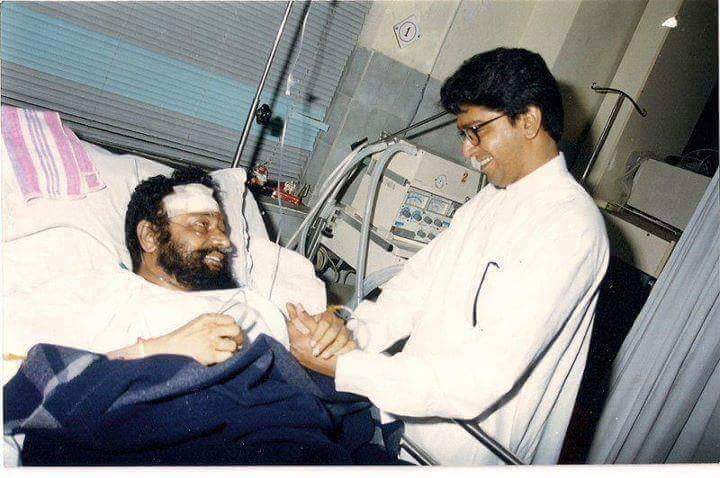 Anand Dighe while undergoing treatment at a hospital in Thane