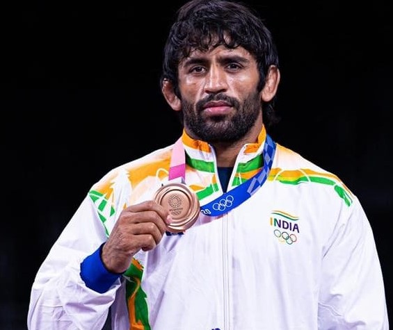 Bajrang Punia after winning a Bronze medal in 2020