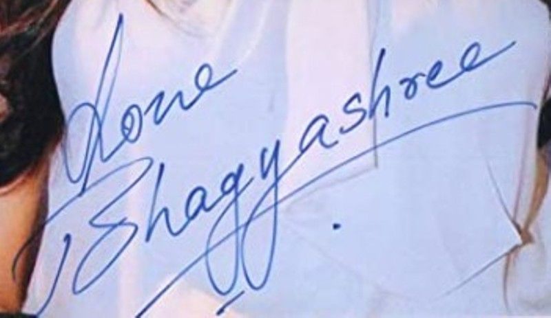 Bhagyashree's signature