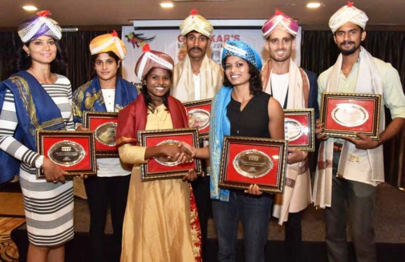 From left to Right Sahana Kumari, Joyline M Lobo, Aishwarya B, Chethan B, Khyati Vakharia, Samsheer S E, and Karthik Iholly