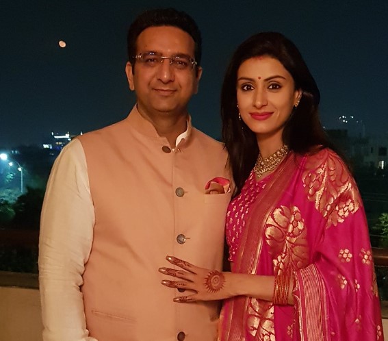 Gaurav Bhatia with his wife