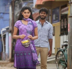 Kathir in a still from his debut Tamil film Madha Yaanai Koottam