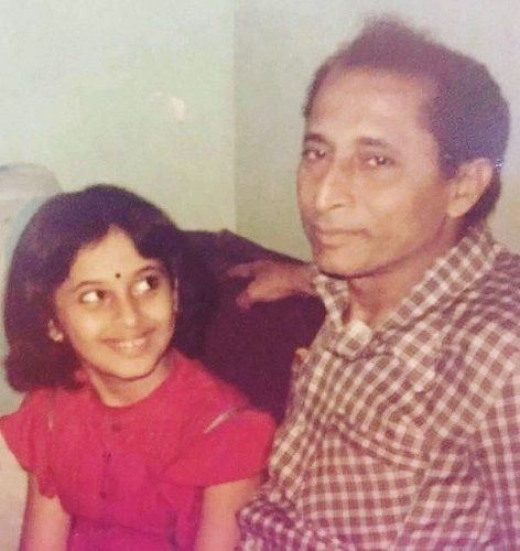 Kishori Godbole's childhood picture with her father