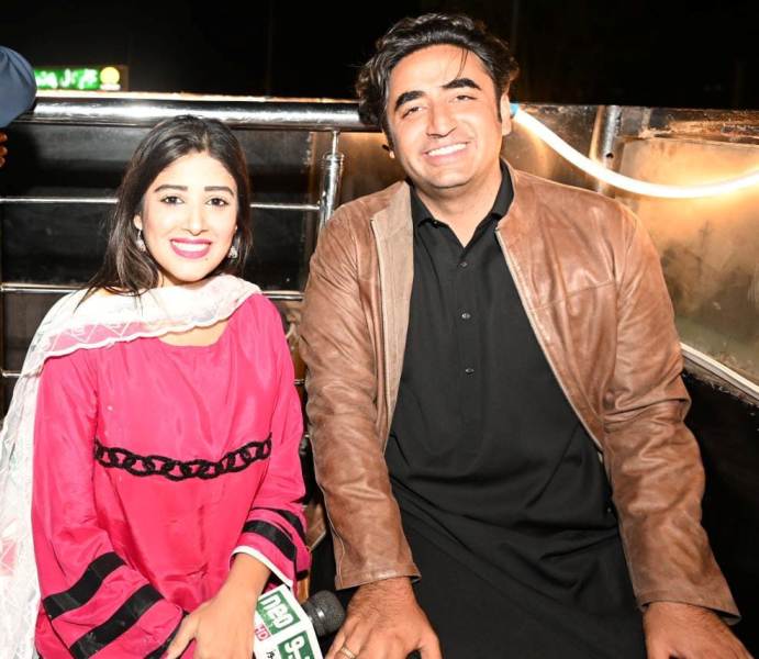 Maira Hashmi with Bilawal Bhutto Zardari