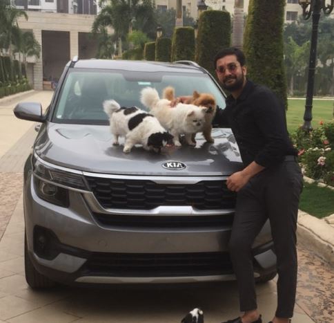 Prateek Garg with his car