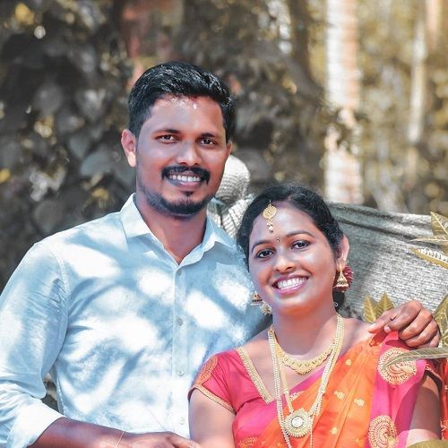 Praveen Nettar with his wife