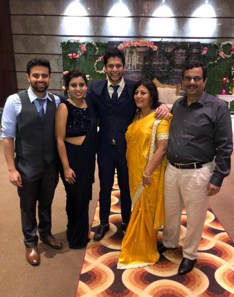 Shantanu Raje with his parents, brother and sister-in-law