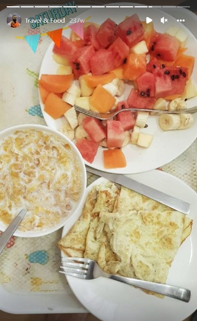 Tajinderpal Singh Toor's Instagram post about his eating habits