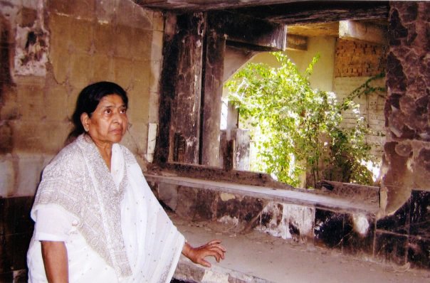 Zakia Jafri during a visit to her old house in Gulberg Society