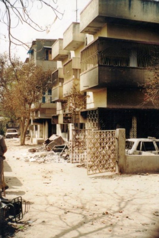 Zakia Jafri's house which was burnt by rioters in 2002