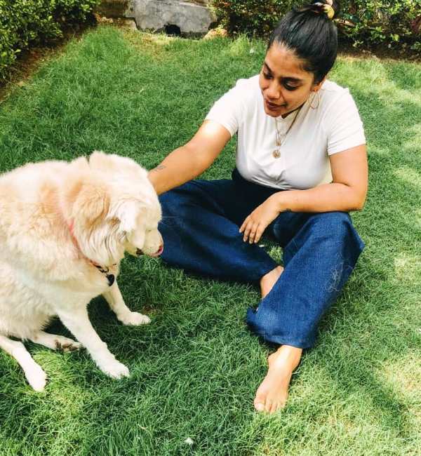 Ankita Bansal with her dog, Blush