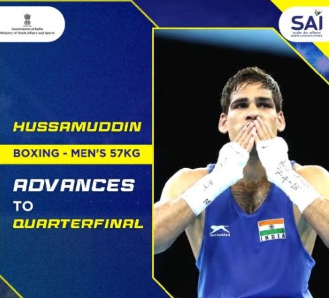 A poster released by SAI after Husamuddin entered the quarter-finals at the 2022 Commonwealth Games